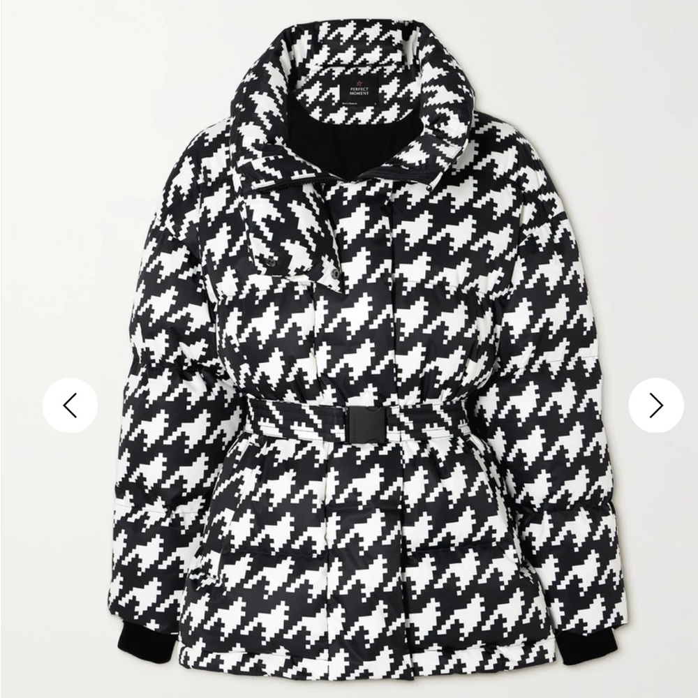 Perfect Moment Parka III Belted Printed Quilted Down Ski Jacket